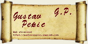 Gustav Pepić vizit kartica